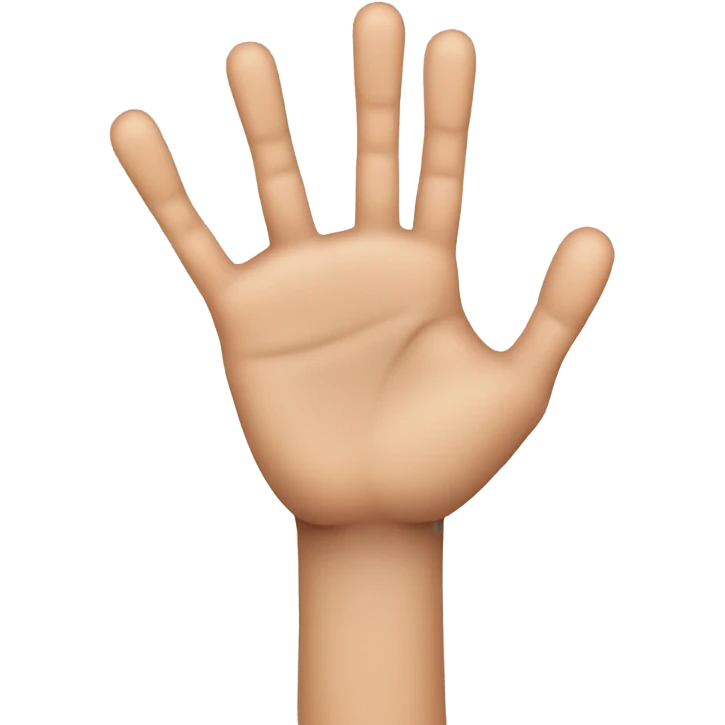 A Hand with 31/2 fingers and the thumb  emoji