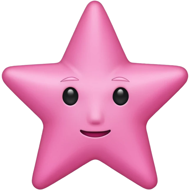 Pink star without a face emoji