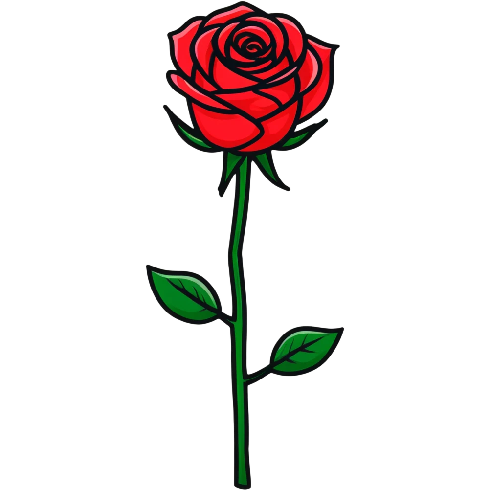 red rose emoji