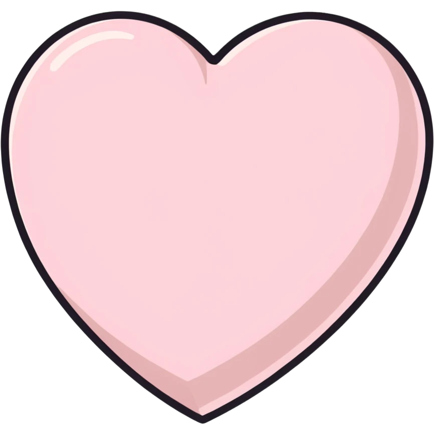 Pastel pink heart emoji