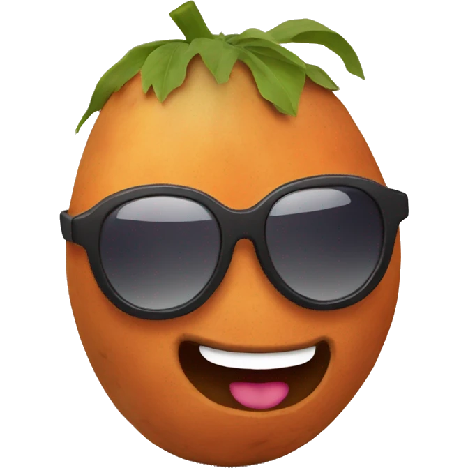 Sweet potato with sunglasses  emoji