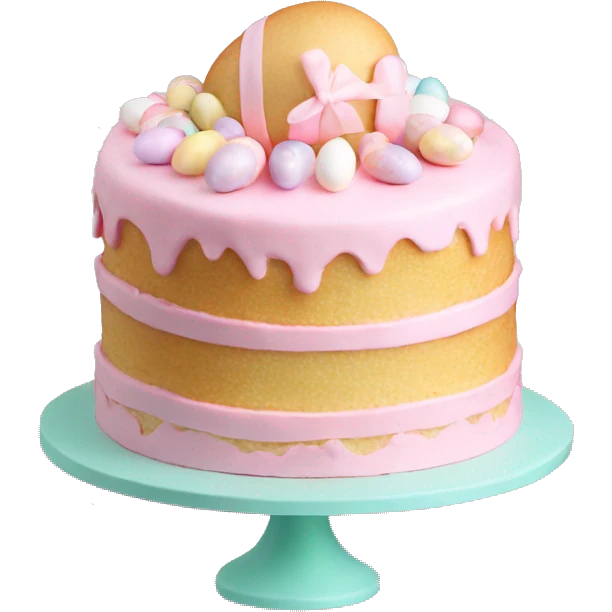 easter light pink cake emoji