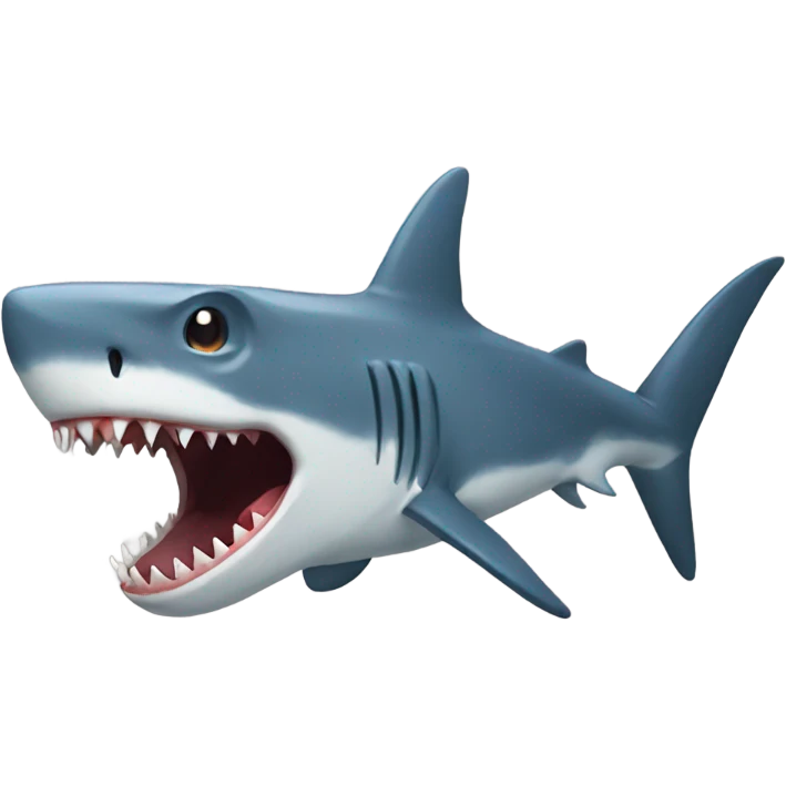 Shark eating a dinosaur emoji