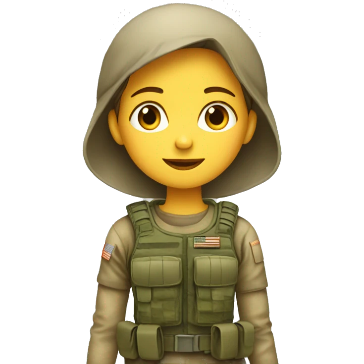 The girl is waiting for the soldier emoji
