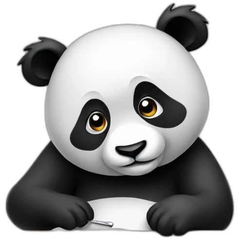 panda working on computer emoji