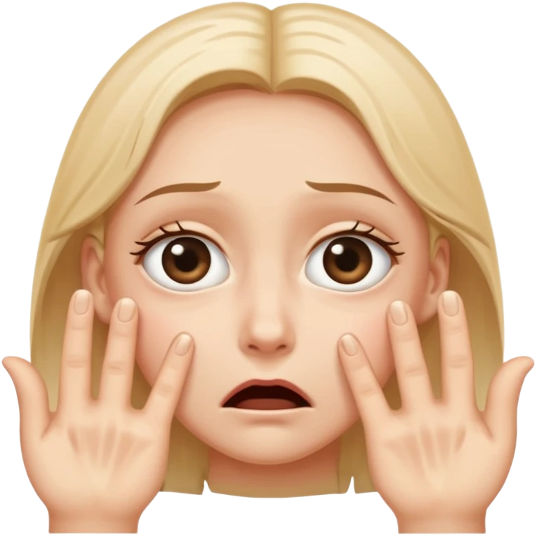 crying eyes looking up with two hands pointing at each other  emoji