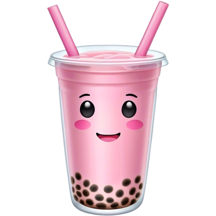 Pink boba tea   emoji