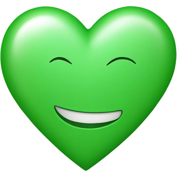 green heart with a c  emoji