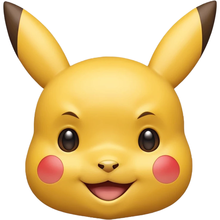 single smiling pikachu face emoji