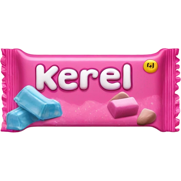 pink candy bar with the inscription kerlli emoji