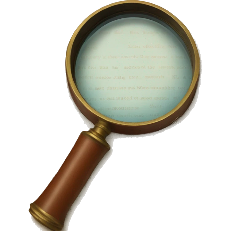 vintage book with magnifying glass emoji