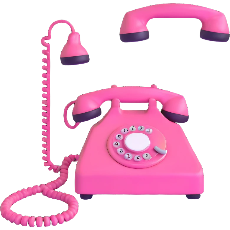 pink gothic phone emoji