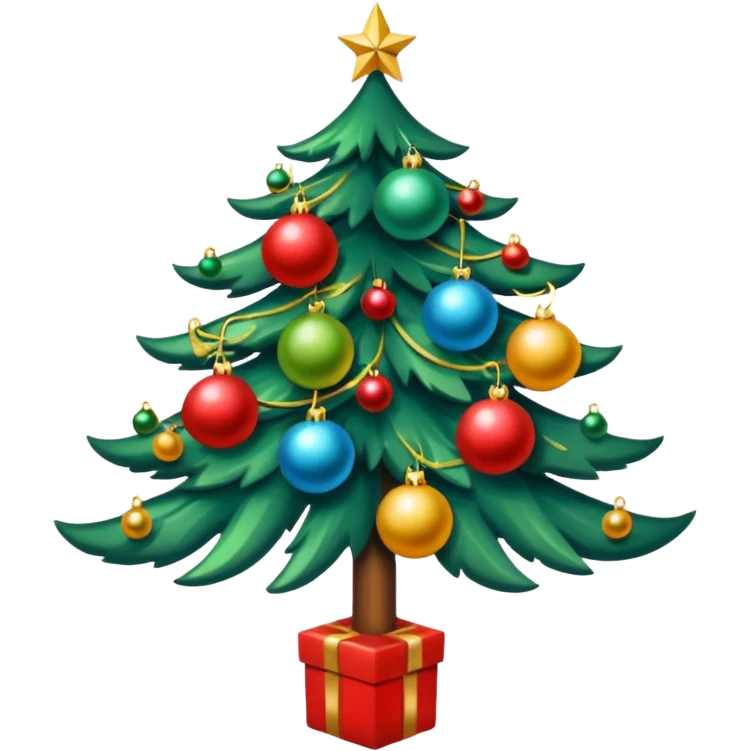 Árvore de natal,bolas de colocar na árvore, presente  emoji