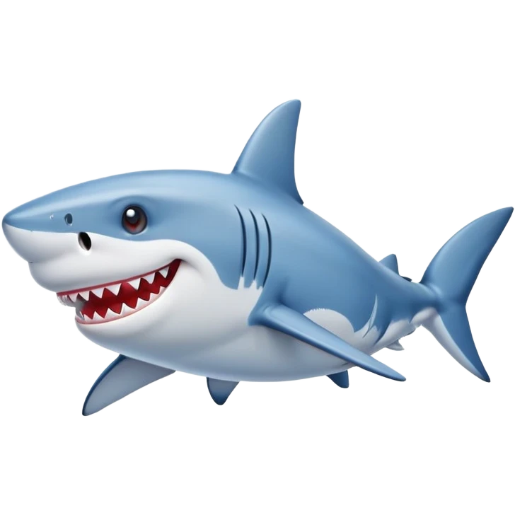 Smiling shark with blue kicks emoji