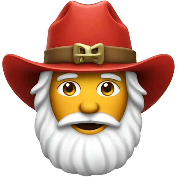 Santa wearing cowboy hat emoji