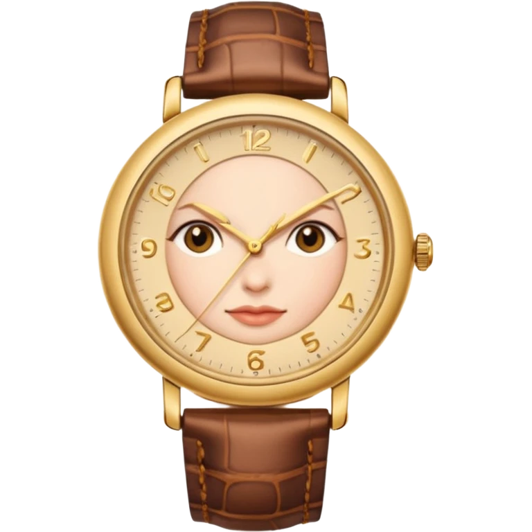 Woman with a gold watch emoji