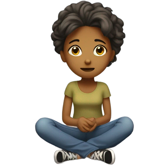 Girl depressed and broke emoji