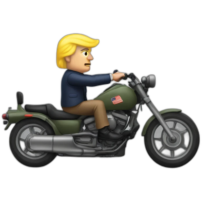 Trump sur un char d'assaut emoji