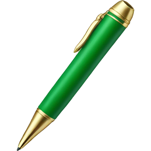 a green pen emoji