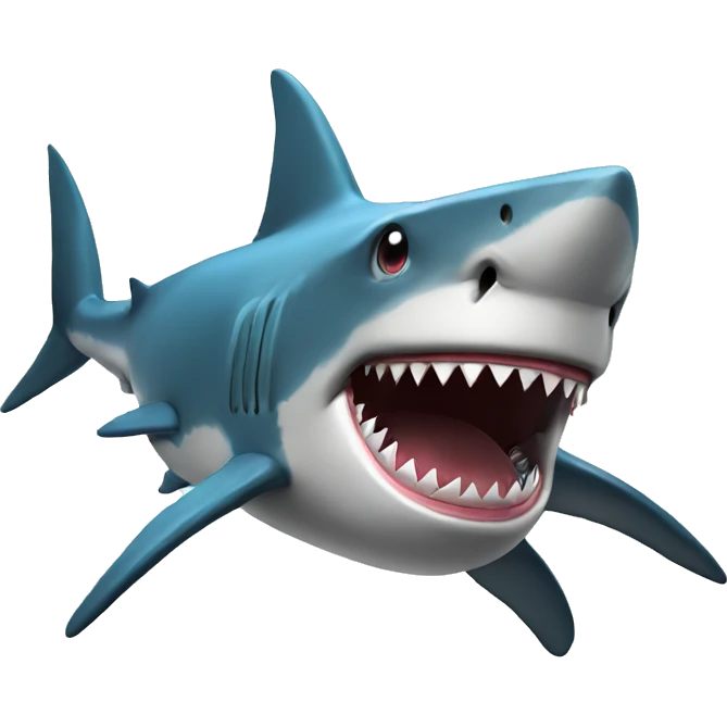 shark celebrating emoji