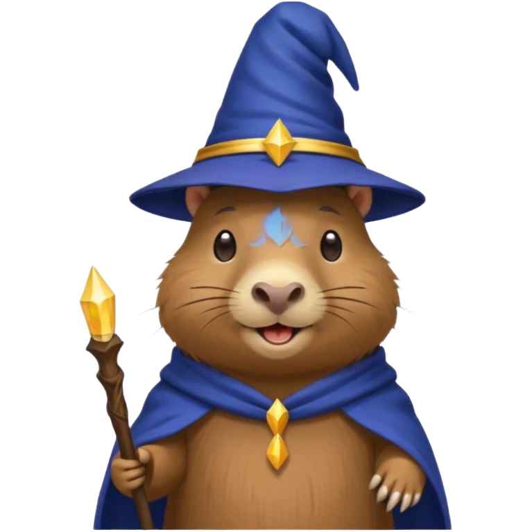 Cabybara with a wizard hat emoji
