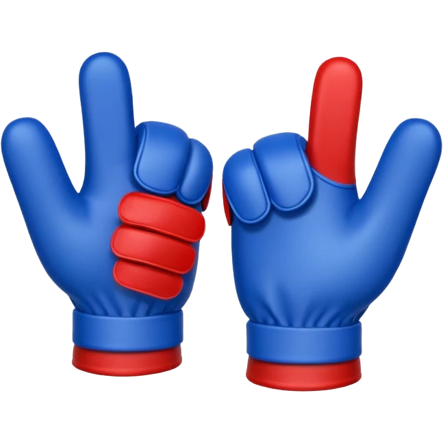 #1 glove thumbs up in blue (#00A3E0) and red (#F9423A)  emoji