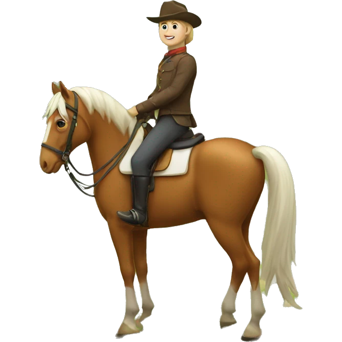 Un roux en cheval emoji