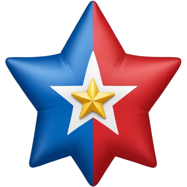 Bandera gallega cambiando el escudo por una estrella roja en el medio emoji