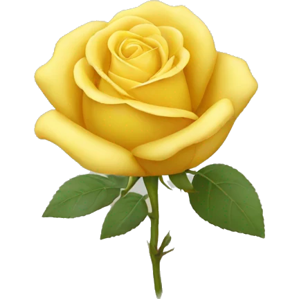 Simple yellow rose emoji
