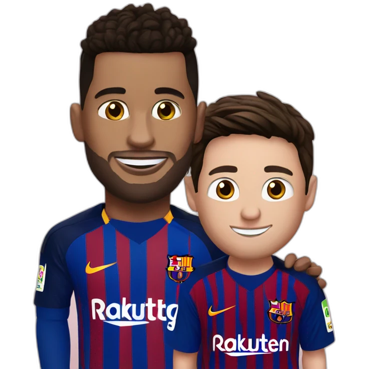 cristiano with messi emoji
