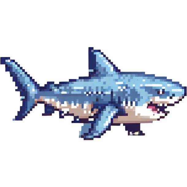 shark with legs, light blue background emoji