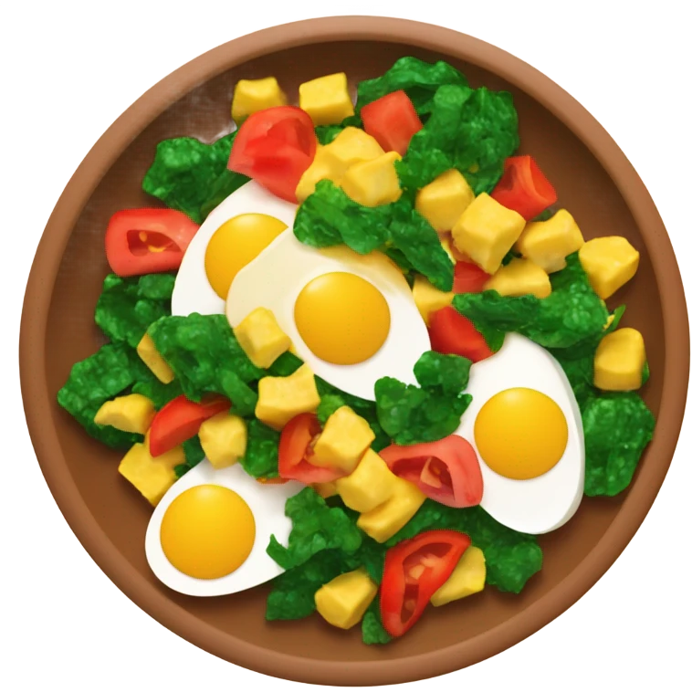  scrambled eggs with vegies emoji