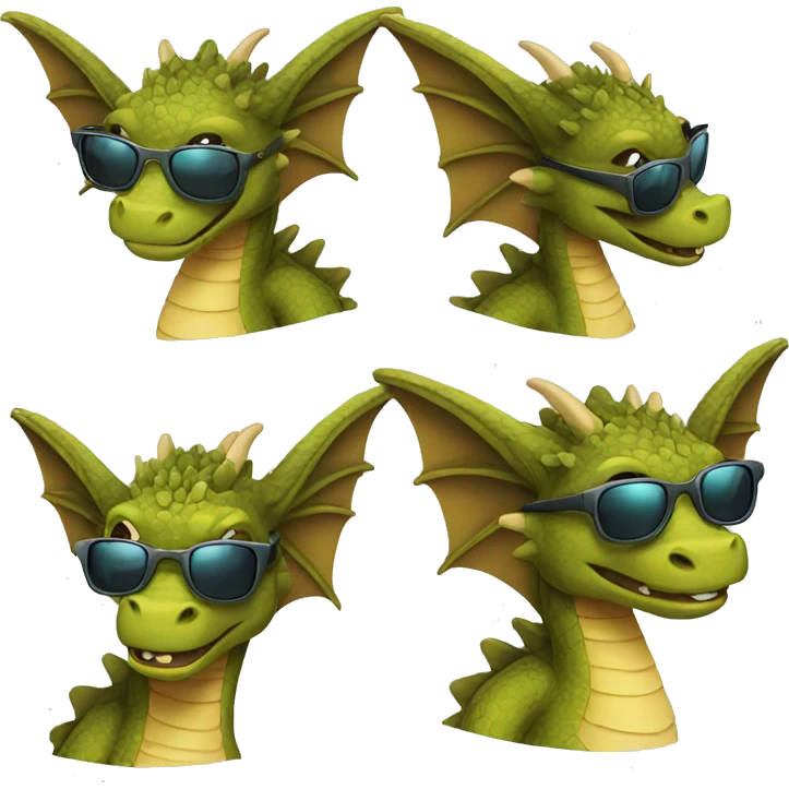 A dragon with sunglasses  emoji