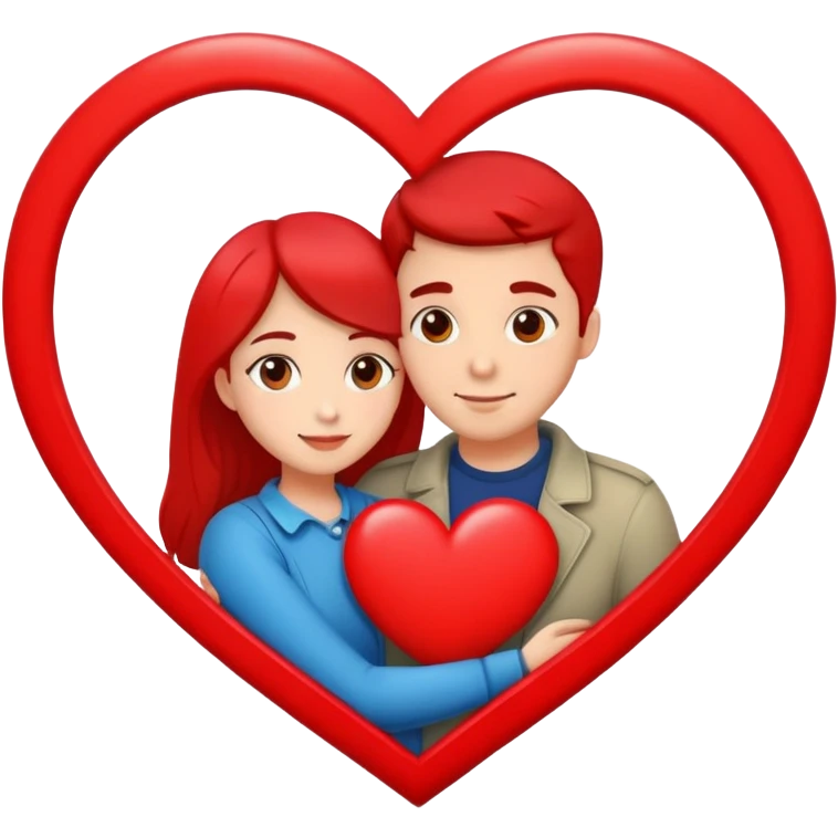  Toi + moi dans un coeur rouge  emoji