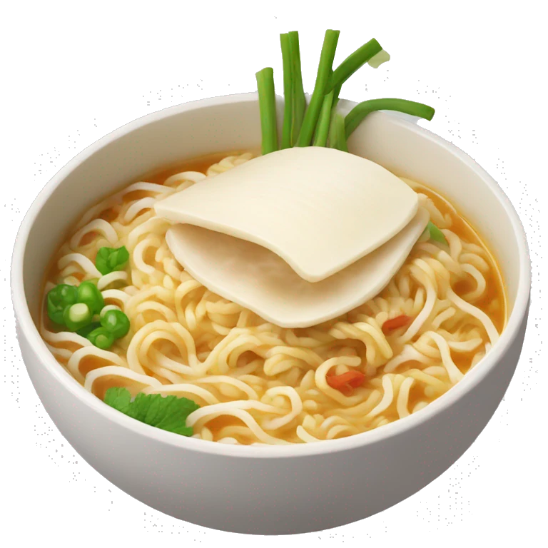 Chat qui mange des ramen emoji