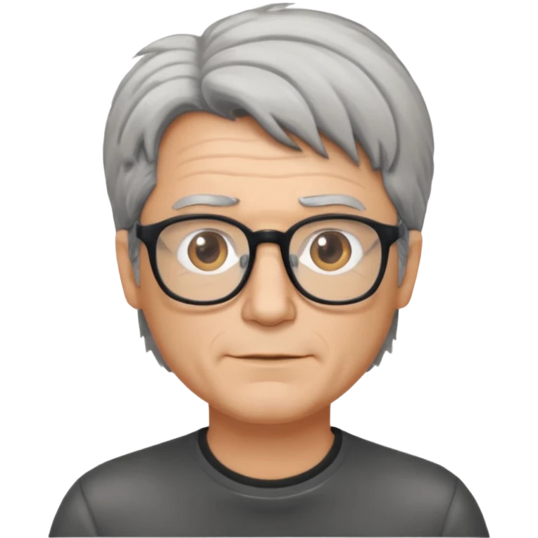 Middle aged man with salt and pepper hair and glasses emoji