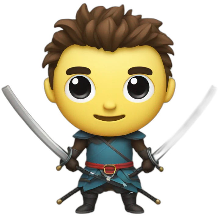 Mister beast avec un katana emoji