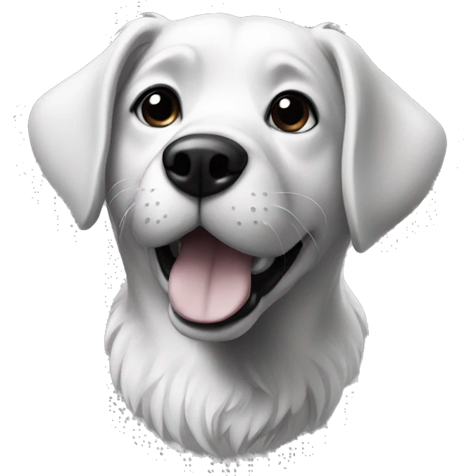 Dog black and white emoji