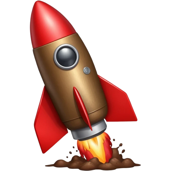 turd with lipstick riding a rocket emoji