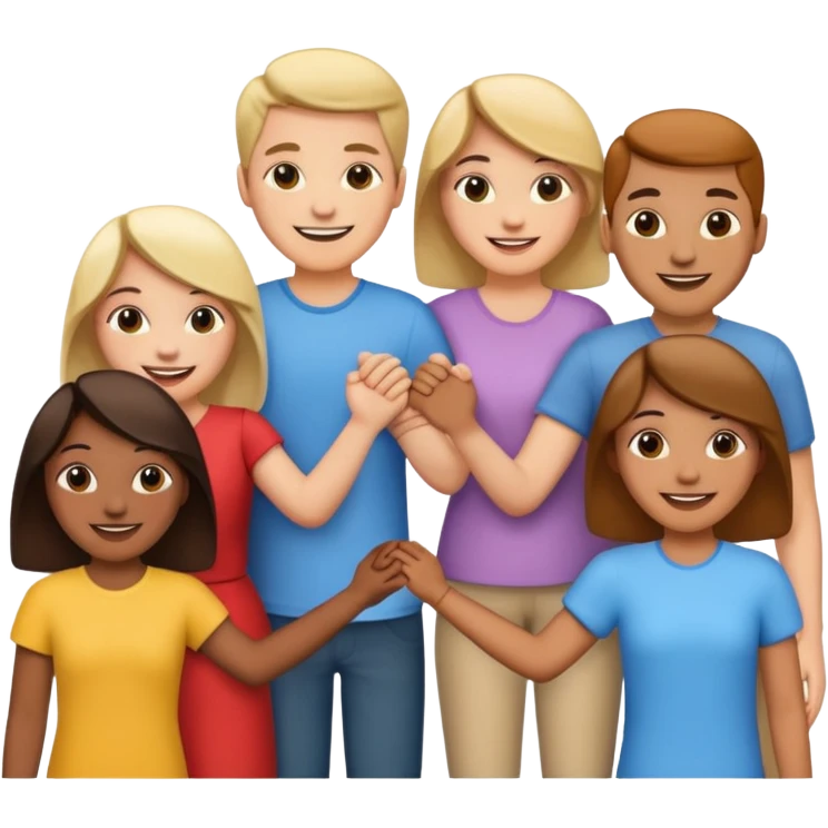 group holding hands emoji