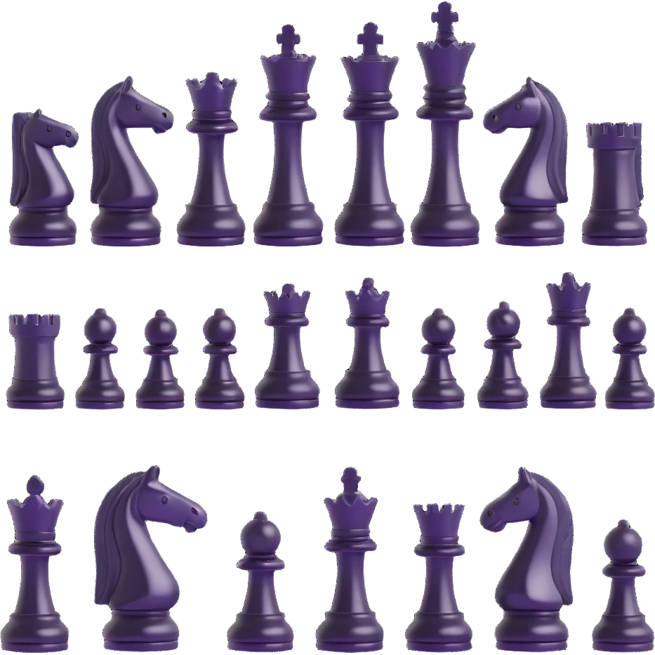 full chess set, all pieces in black, shiny, modern look, no text emoji