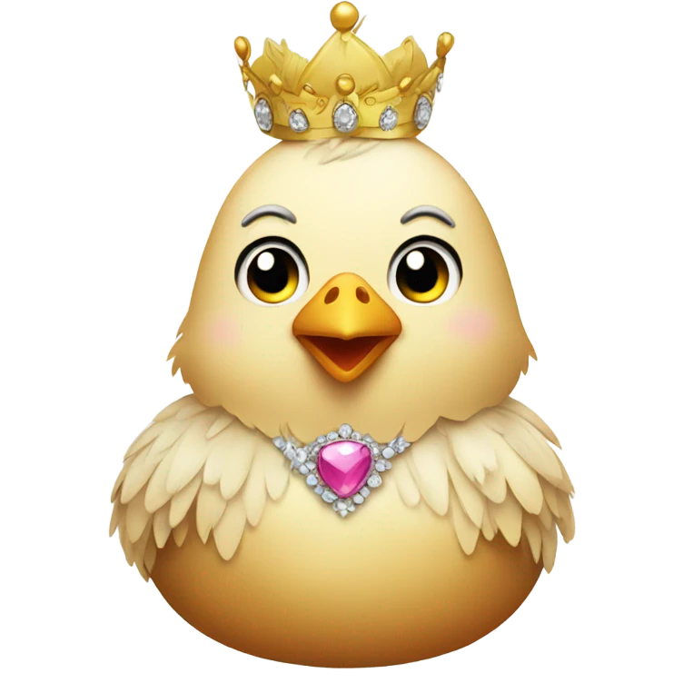 Chicken dressed as a princess  emoji
