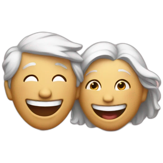 laughing couple hearts emoji