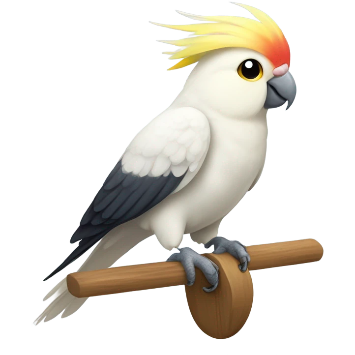 White cockatiel rocker emoji