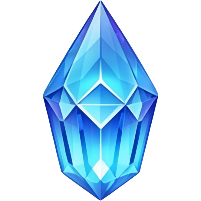 Long blue glowing crystal  emoji