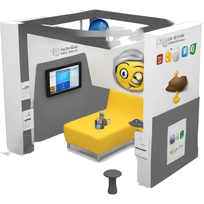 Eliq exhibition booth emoji