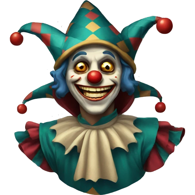 vintage scary jester  emoji