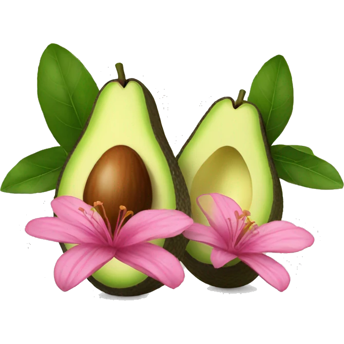 Flower avocado emoji