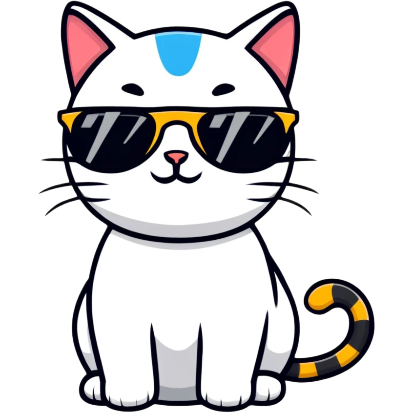 Cat with sunglasses emoji