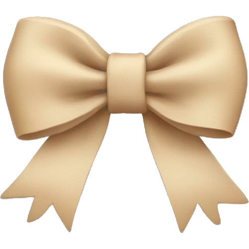 Beige bow emoji